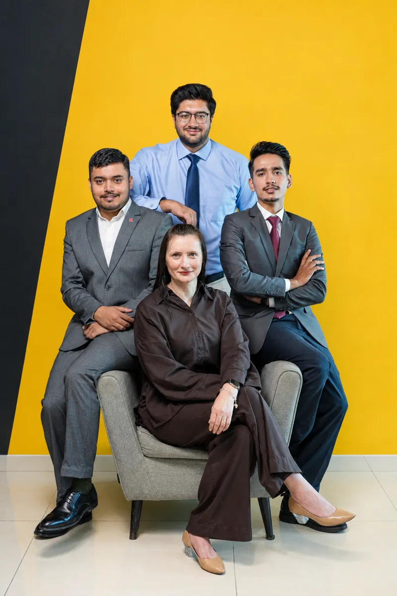 Four members of the Digital Accountant team together in the office
